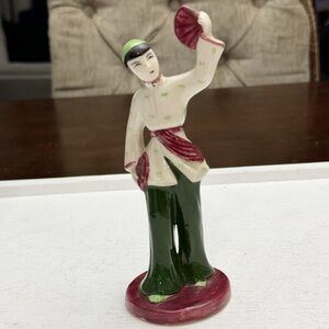 Stamped Copyright Laurel Japan Ceramic Dancer Figurine Cultural Dress Vintage